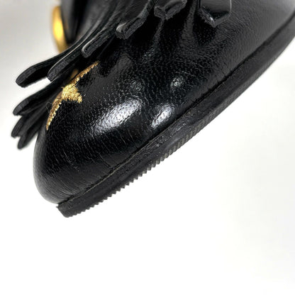 Gucci GG Marmont Side Zip Short Boots Star Bi Embroidery Shoes Leather Black — view 7