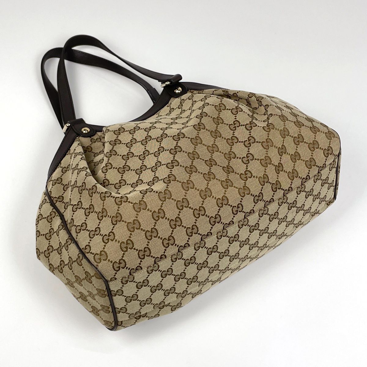 Gucci GG Pattern Tote Canvas Brown — view 2
