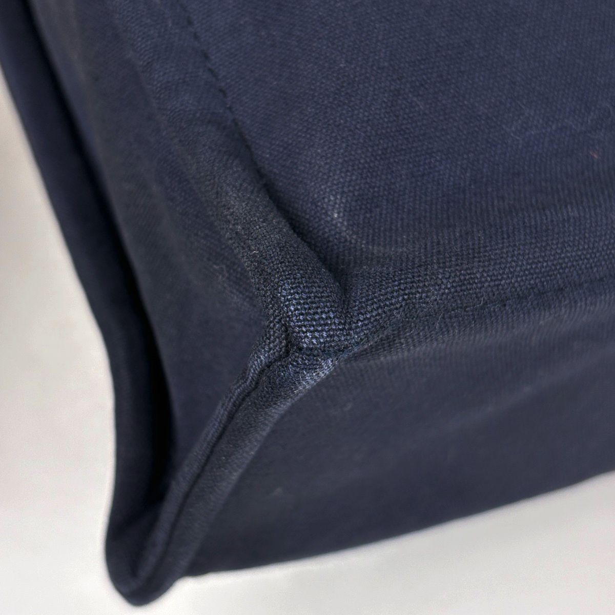 Hermes Fourre Tout MM Tote Canvas Navy Brown — view 3