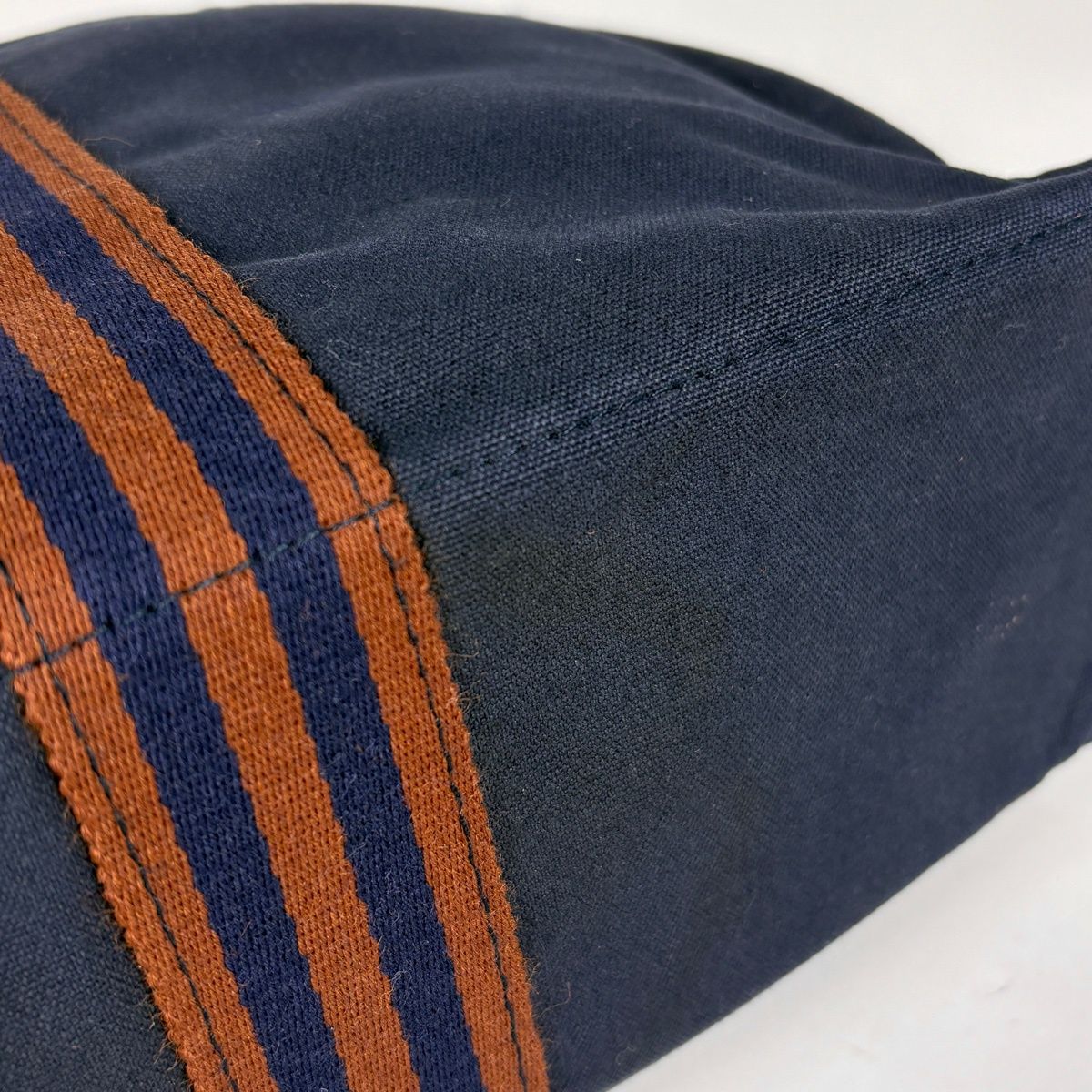 Hermes Fourre Tout MM Tote Canvas Navy Brown — view 4