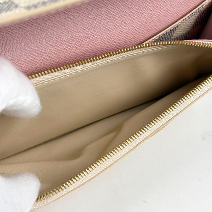 Louis Vuitton Portefeuille Emily Wallet Damier Azur White Rose Ballerine — view 7