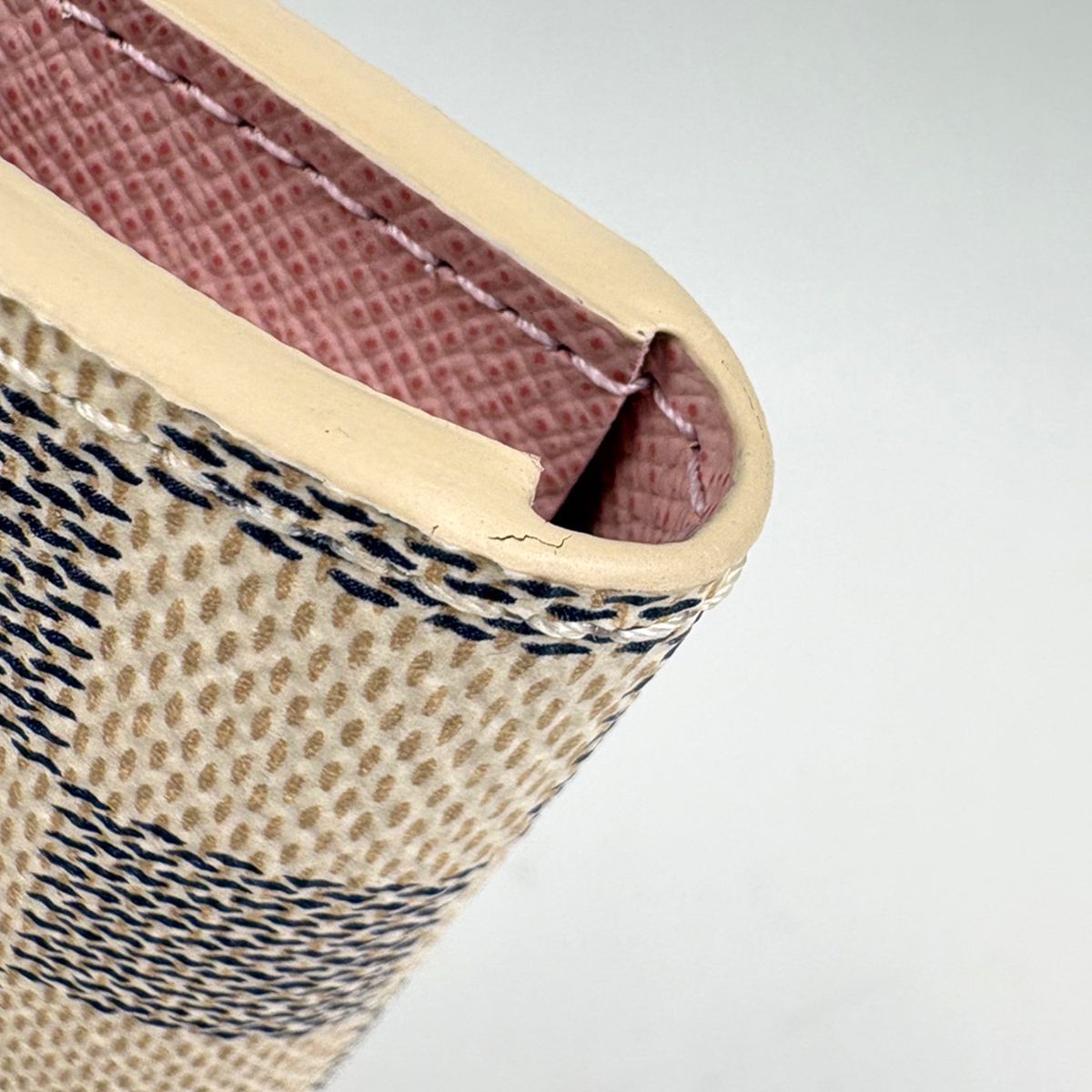 Louis Vuitton Portefeuille Emily Wallet Damier Azur White Rose Ballerine — view 3