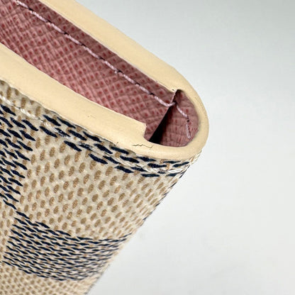 Louis Vuitton Portefeuille Emily Wallet Damier Azur White Rose Ballerine — view 3