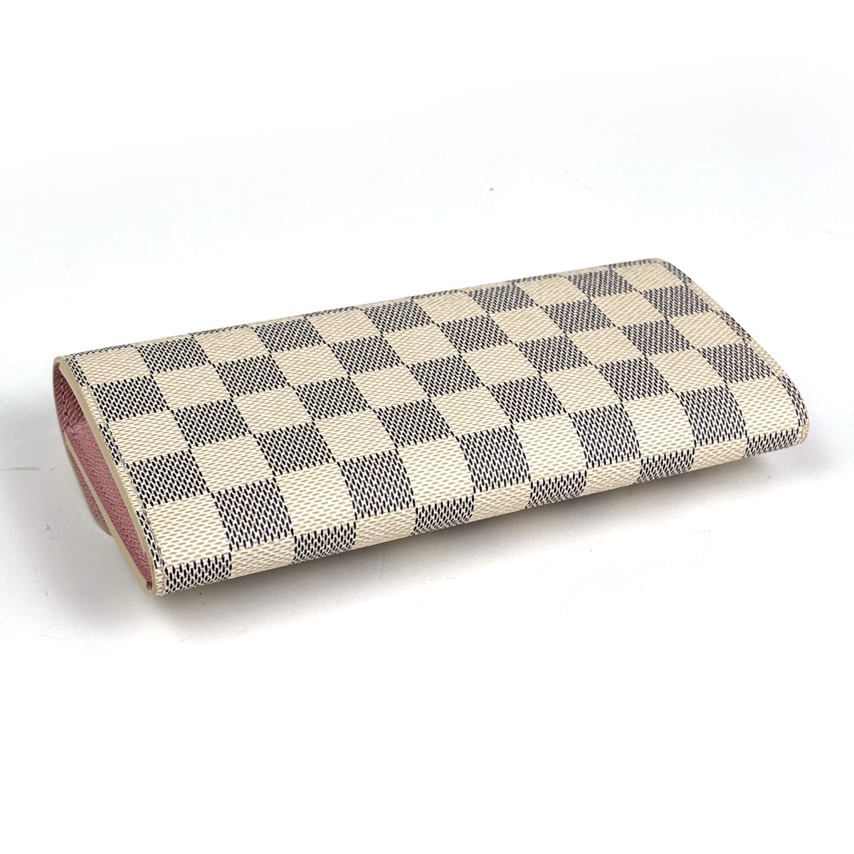 Louis Vuitton Portefeuille Emily Wallet Damier Azur White Rose Ballerine — view 2