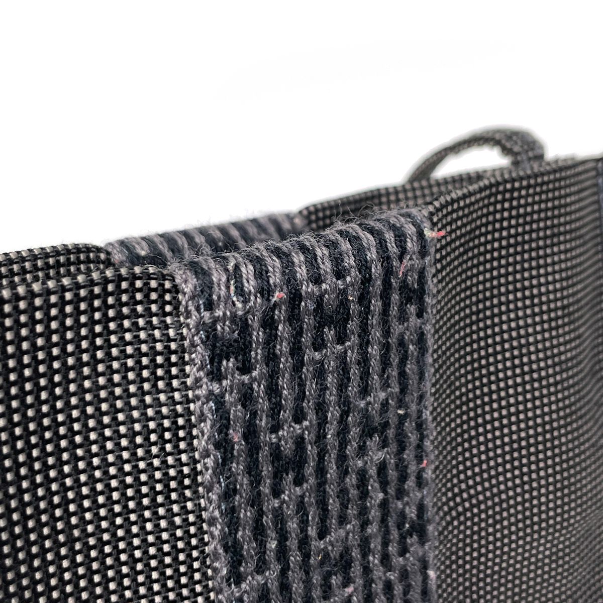 Hermes Her Line Pochette Logo Shoulder Bag Nylon Canvas Gray Black — view 4