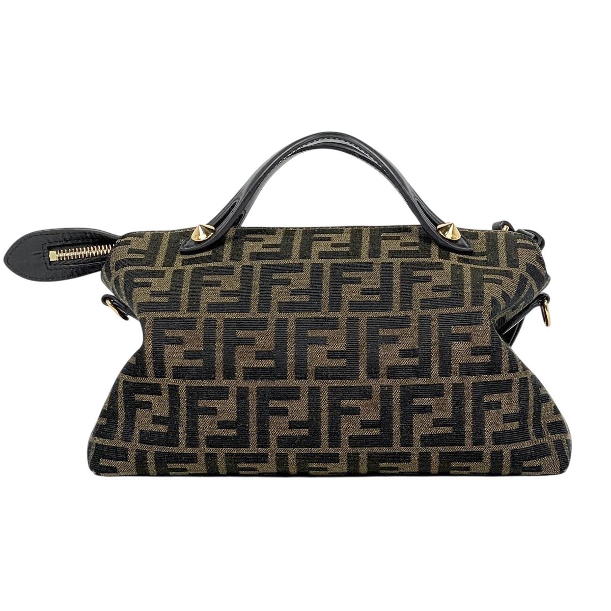 Fendi Visible Zucca Pattern 2-Way Handbag Canvas Brown — view 3