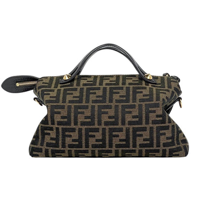 Fendi Visible Zucca Pattern 2-Way Handbag Canvas Brown — view 3