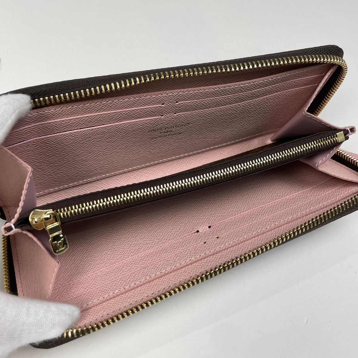 Louis Vuitton Portefeuille Clemence Zip Around Wallet Monogram Brown Rose — view 5