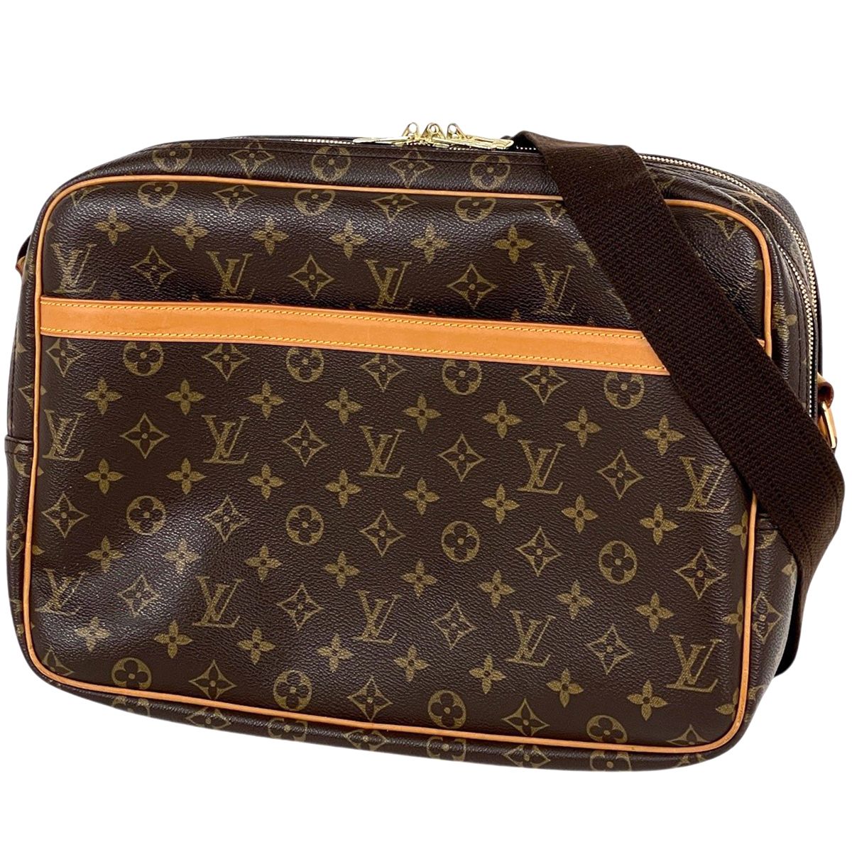 Louis Vuitton Reporter GM Crossbody Shoulder Bag Monogram Brown