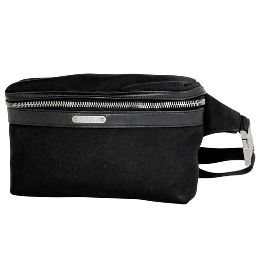 Saint Laurent Paris City Belt Bag Canvas Black