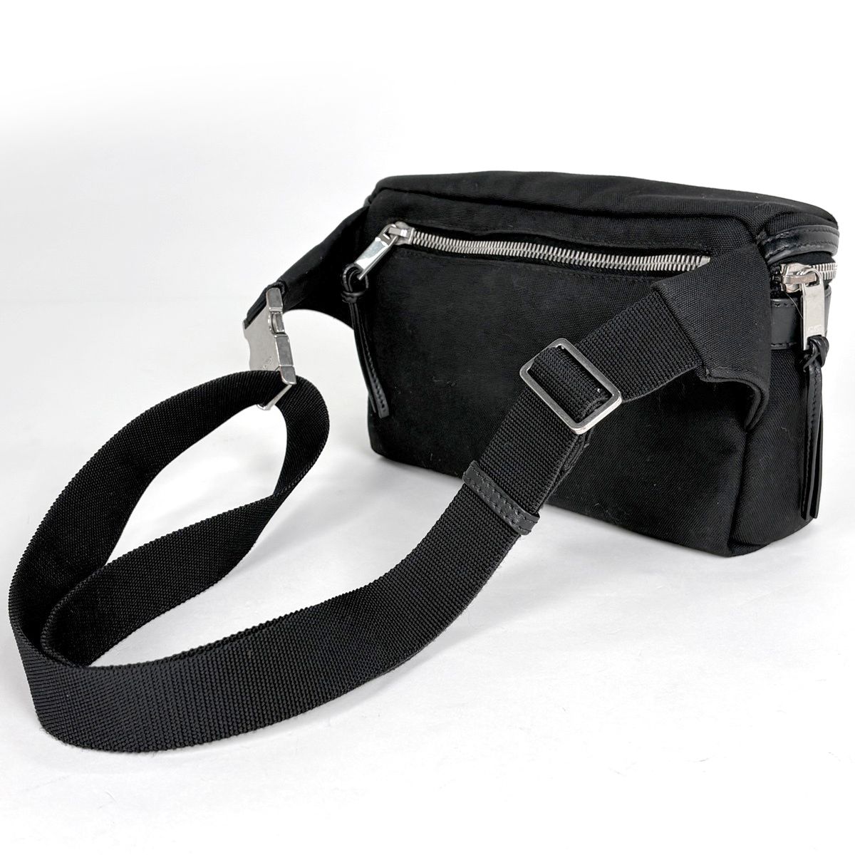 Saint Laurent Paris City Belt Bag Canvas Black — view 2