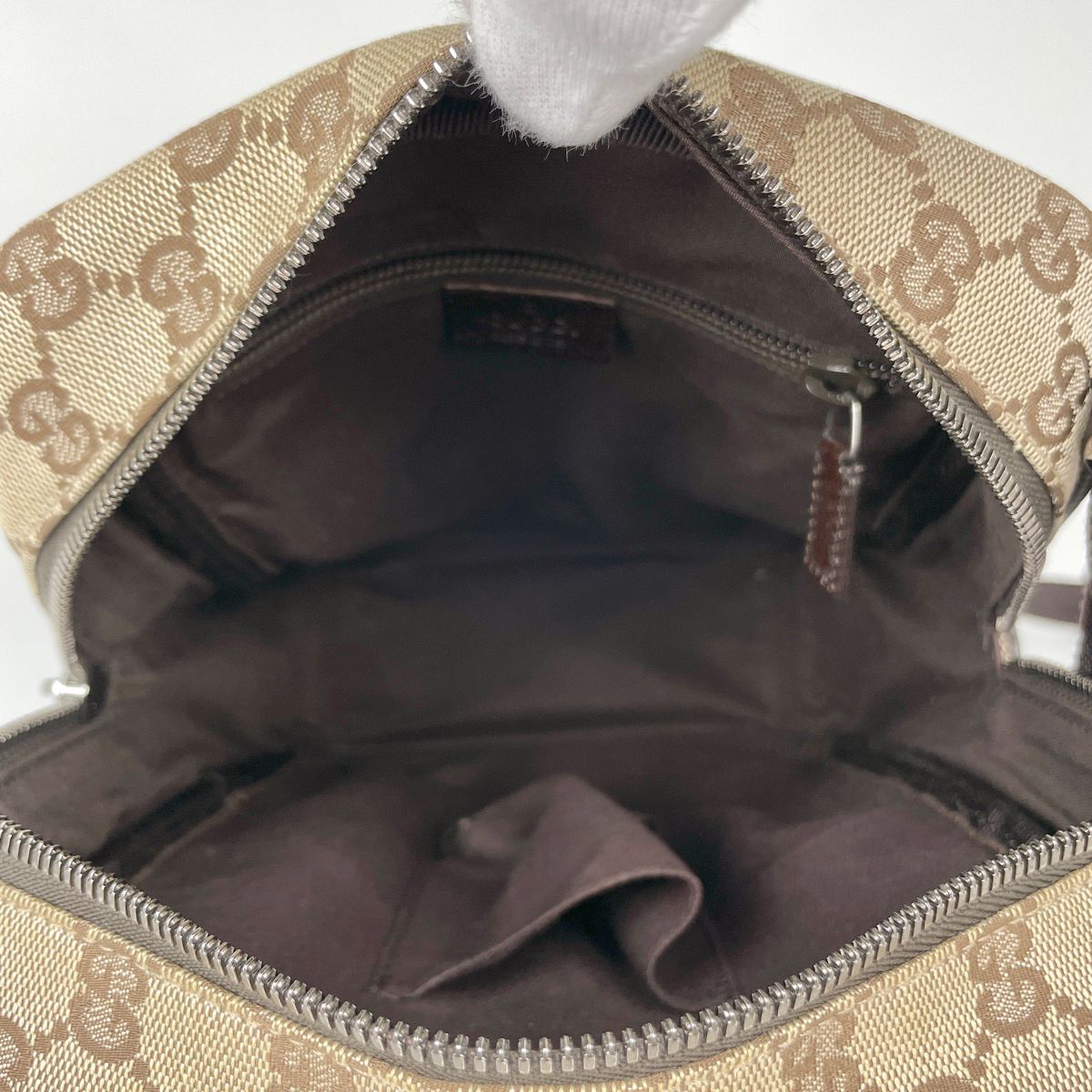 Gucci GG Pattern Shoulder Bag Canvas Brown — view 8
