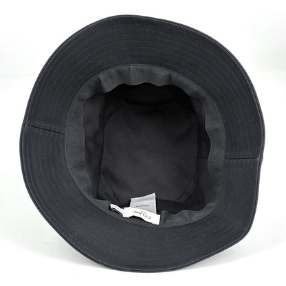 Celine Logo Hat Bucket Hat Cotton Black — view 2