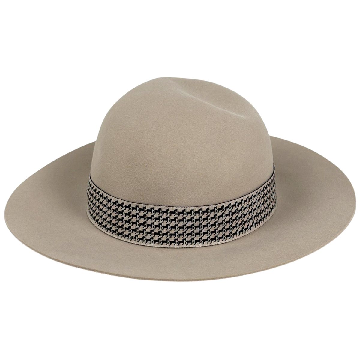 Hermes Felt Hat Rabbit Hat Hair Beige