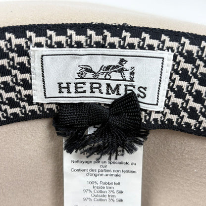 Hermes Felt Hat Rabbit Hat Hair Beige — view 3