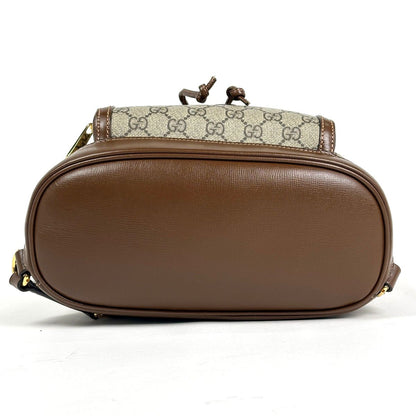 Gucci GG Pattern Backpack Interlocking Supreme Beige Brown — view 3