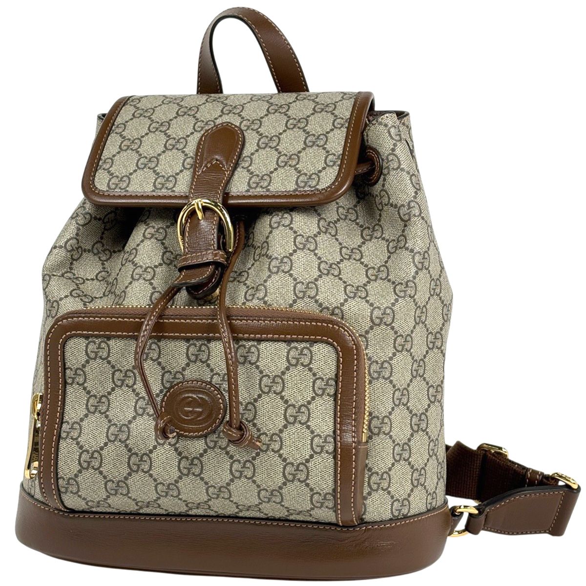 Gucci GG Pattern Backpack Interlocking Supreme Beige Brown
