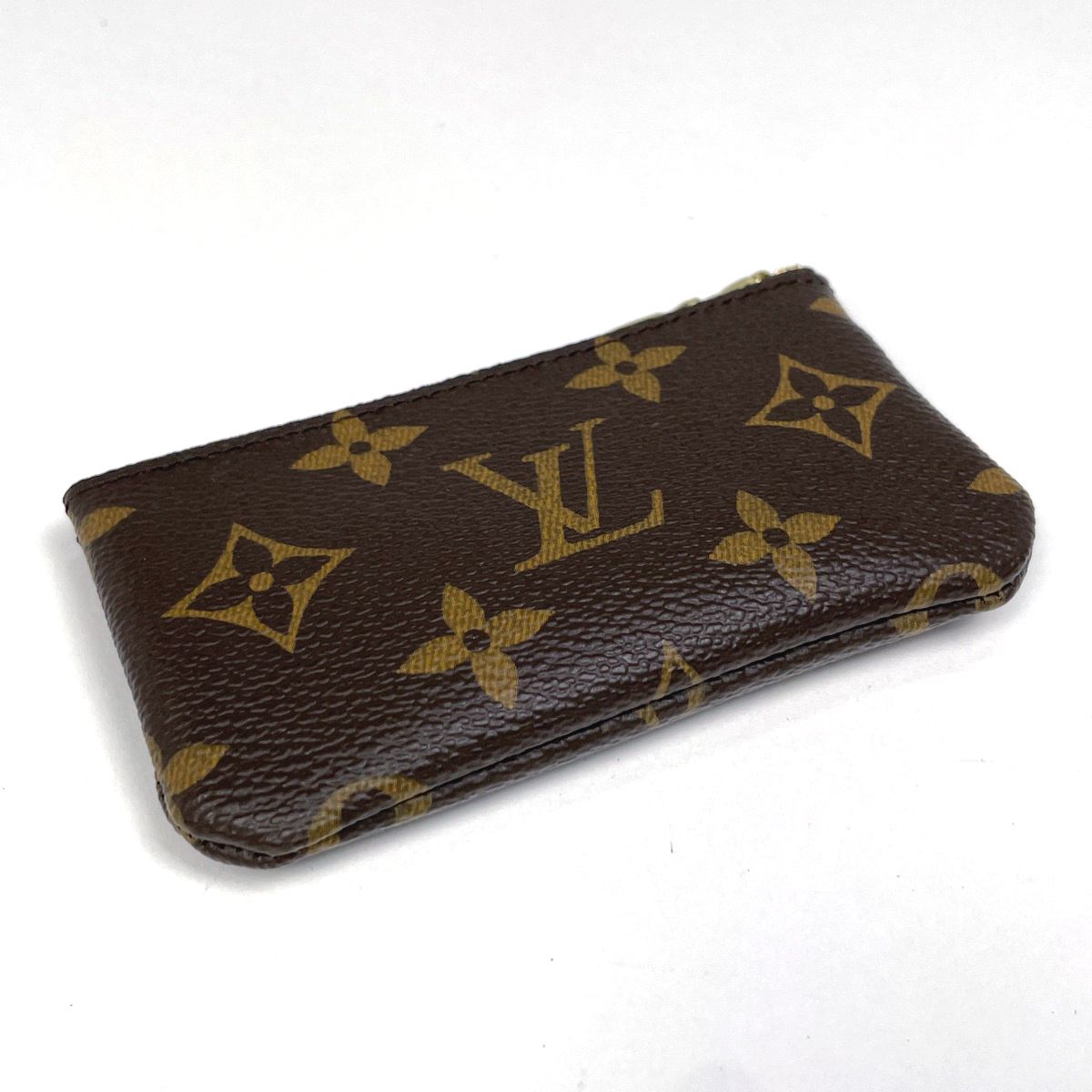 Louis Vuitton Pochette Cles Key Ring Coin Purse Monogram Brown Key Holder — view 2