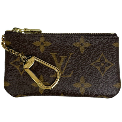 Louis Vuitton Pochette Cles Key Ring Coin Purse Monogram Brown Key Holder