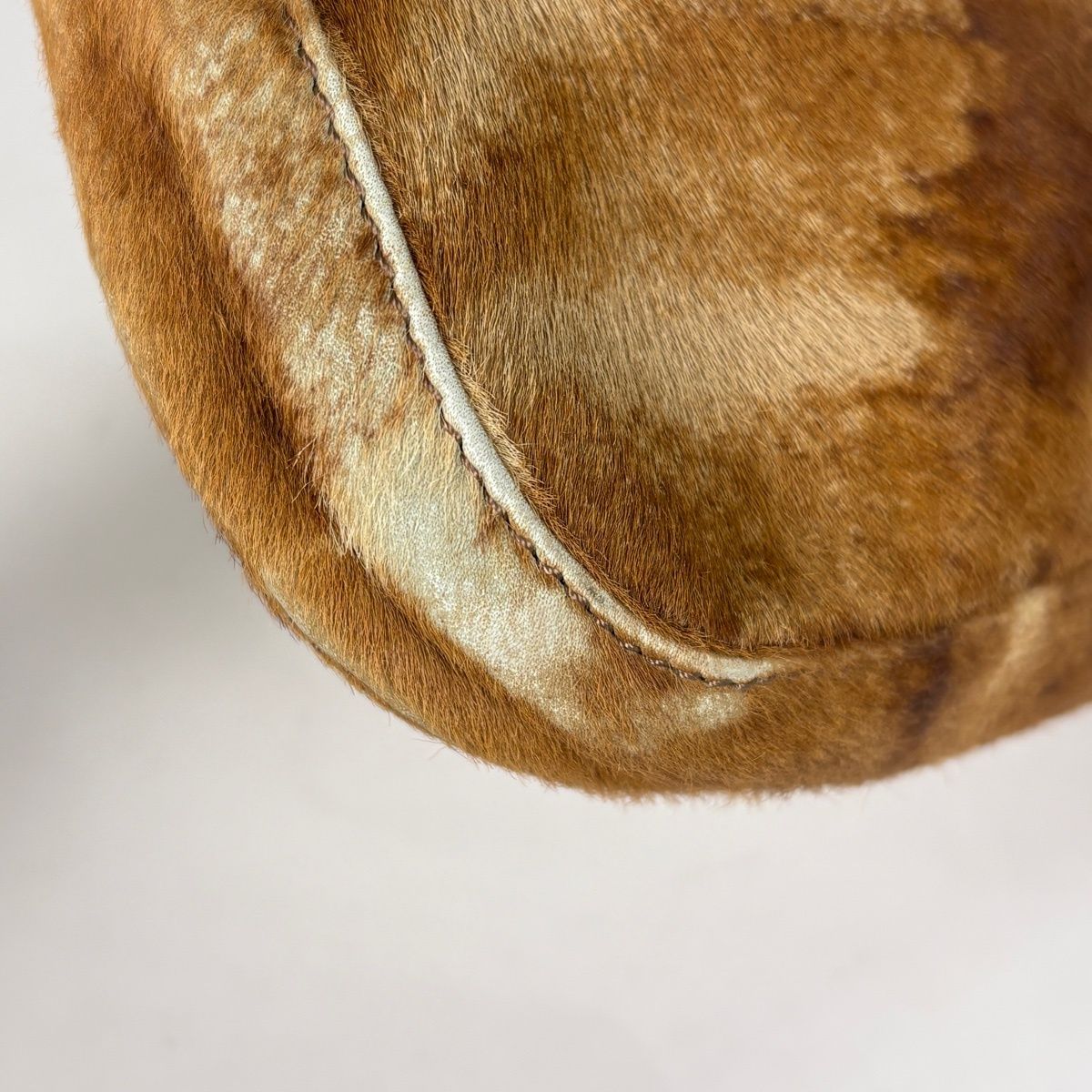 Fendi Zucca Logo Shoulder Bag Calf Hair Brown — view 3