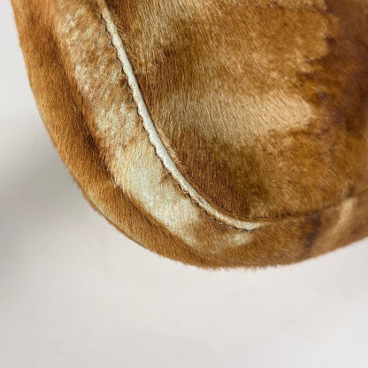 Fendi Zucca Logo Shoulder Bag Calf Hair Brown — view 3