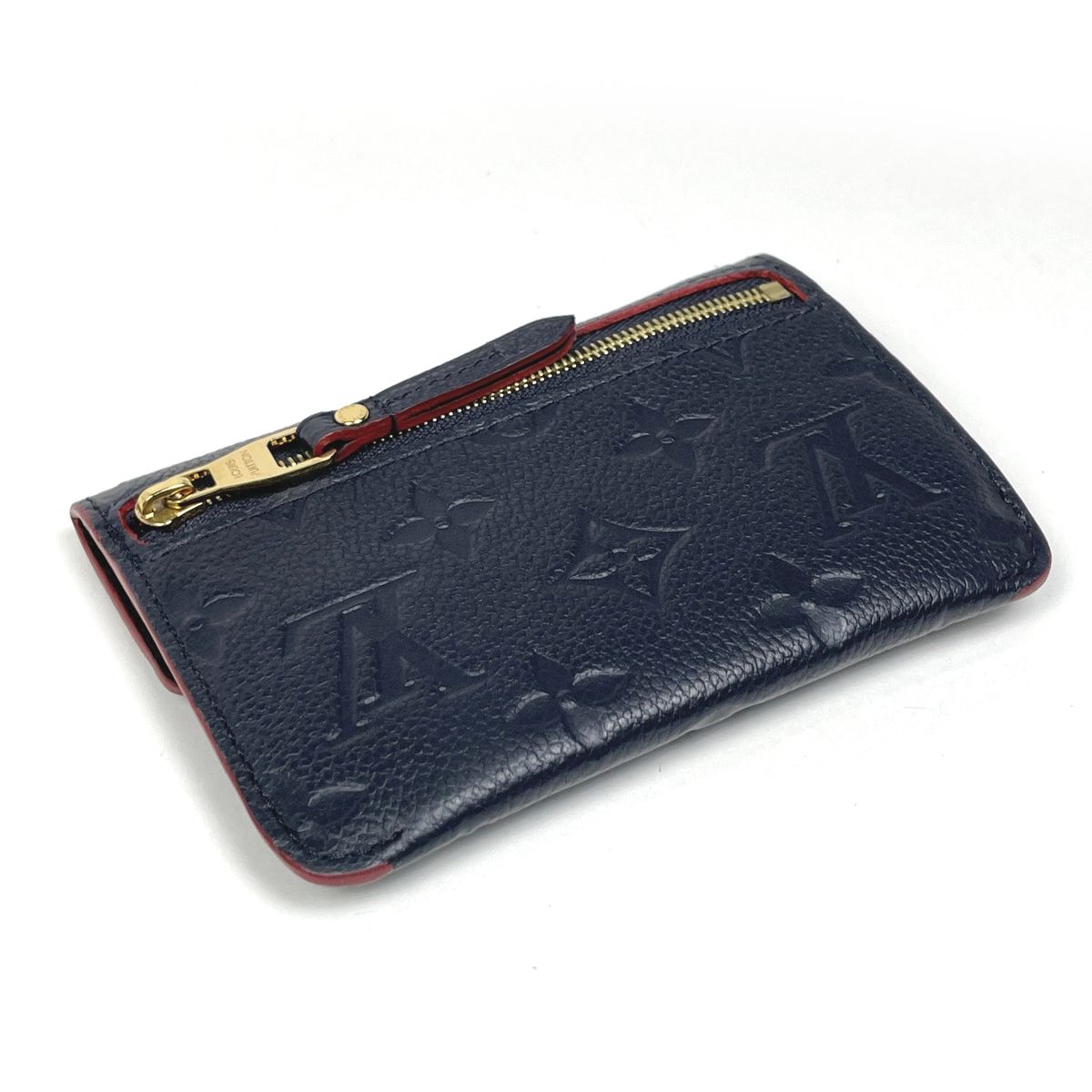 Louis Vuitton Pochette Cles Coin Case Monogram Empreinte Marine — view 2