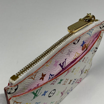 Louis Vuitton Pochette Cles Coin Case Monogram Multicolor Blanc — view 4