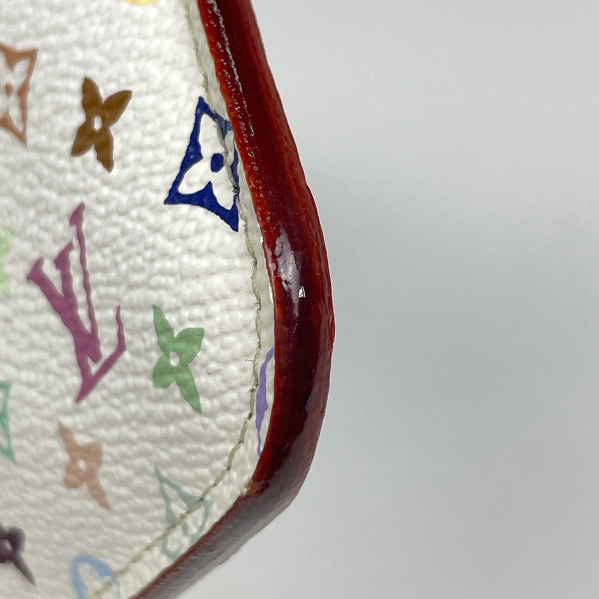 Louis Vuitton Pochette Cles Coin Case Monogram Multicolor Blanc — view 3