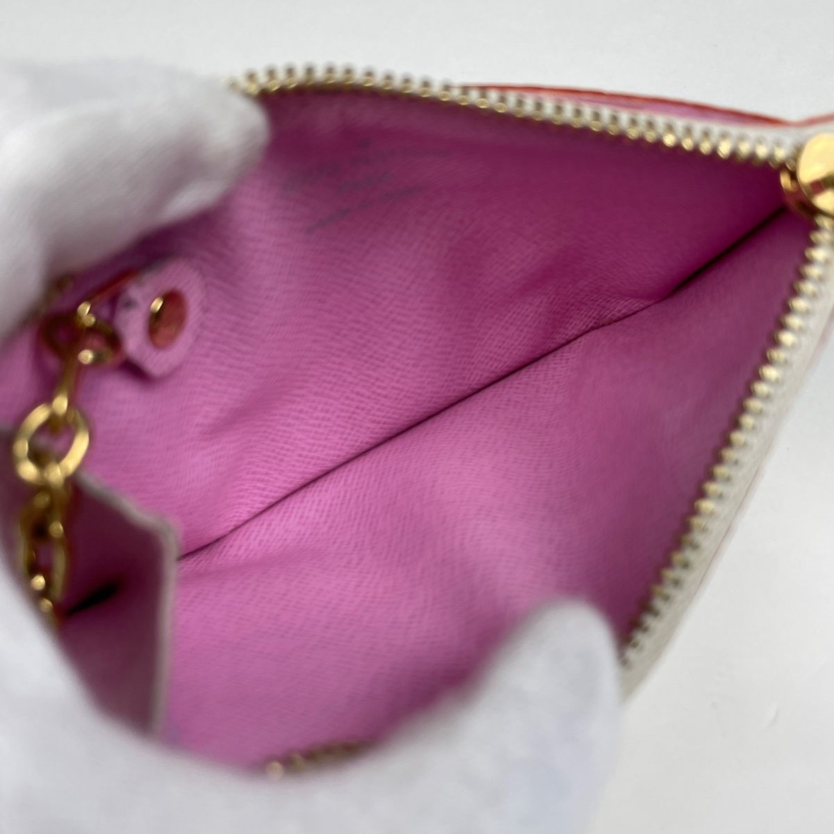 Louis Vuitton Pochette Cles Coin Case Monogram Multicolor Blanc — view 8
