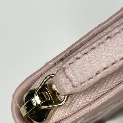 Chanel CC Logo Card Case Wild Stitch Coin Leather Pink — view 4