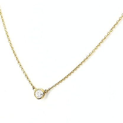 Tiffany & Co by the Yard Necklace YG Yellow Gold Diamond Pendant