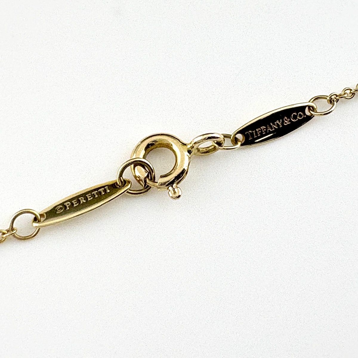 Tiffany & Co by the Yard Necklace YG Yellow Gold Diamond Pendant — view 5