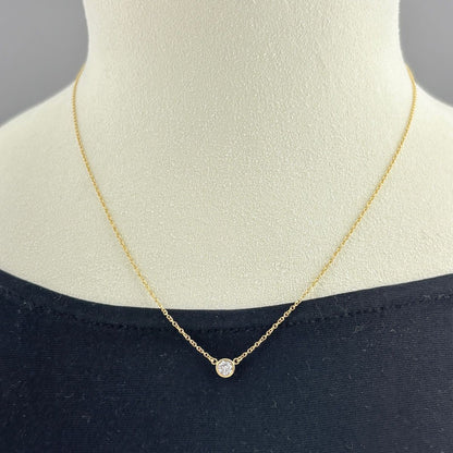 Tiffany & Co by the Yard Necklace YG Yellow Gold Diamond Pendant — view 4