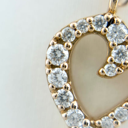 Tiffany & Co Loving Heart Diamond Necklace Pink Gold Pendant Pave Paloma Picasso — view 2