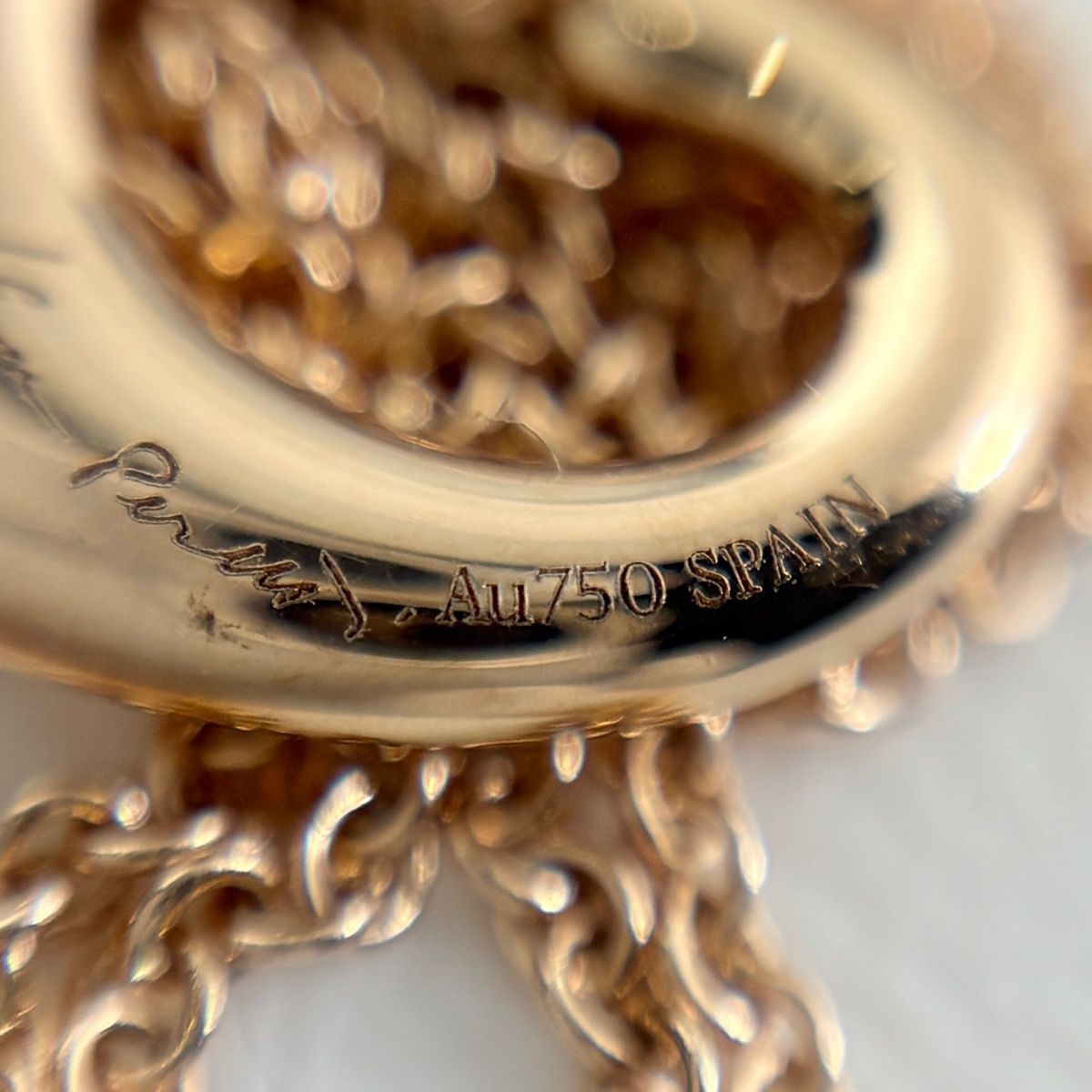 Tiffany & Co Open Heart Mini Necklace PG Pink Gold Pendant Elsa Peretti — view 8