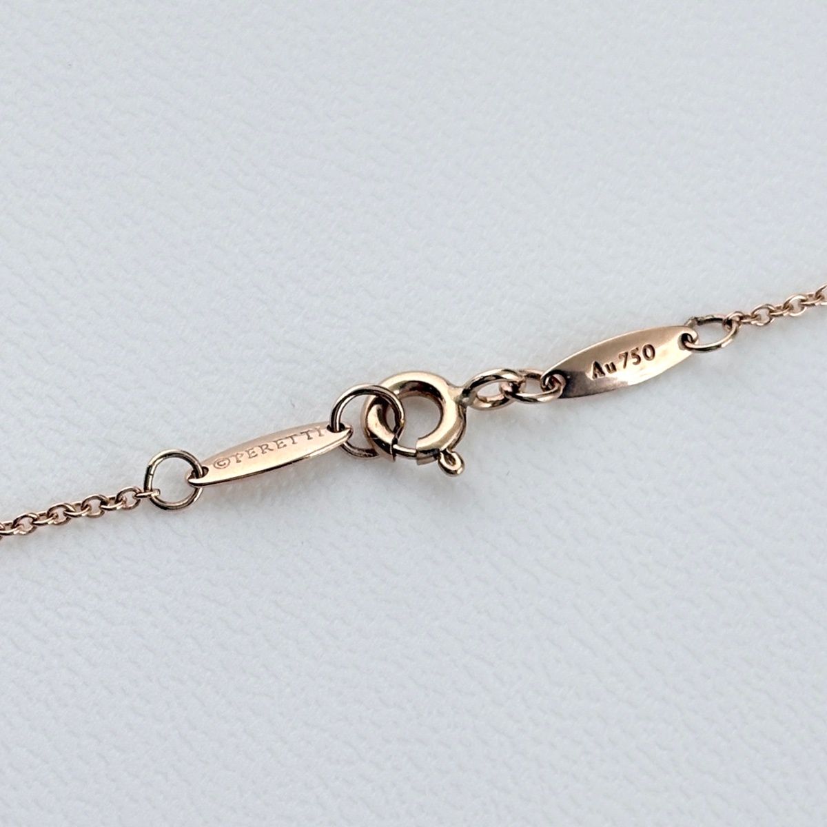 Tiffany & Co Open Heart Mini Necklace PG Pink Gold Pendant Elsa Peretti — view 4