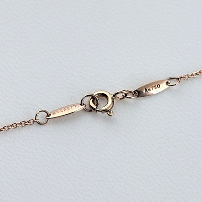 Tiffany & Co Open Heart Mini Necklace PG Pink Gold Pendant Elsa Peretti — view 4