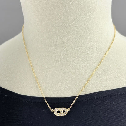Dior Mere Diamond Necklace YG Yellow Gold Pendant — view 4