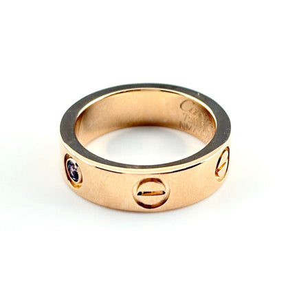 Cartier Love Ring PG Pink Gold Sapphire — view 3