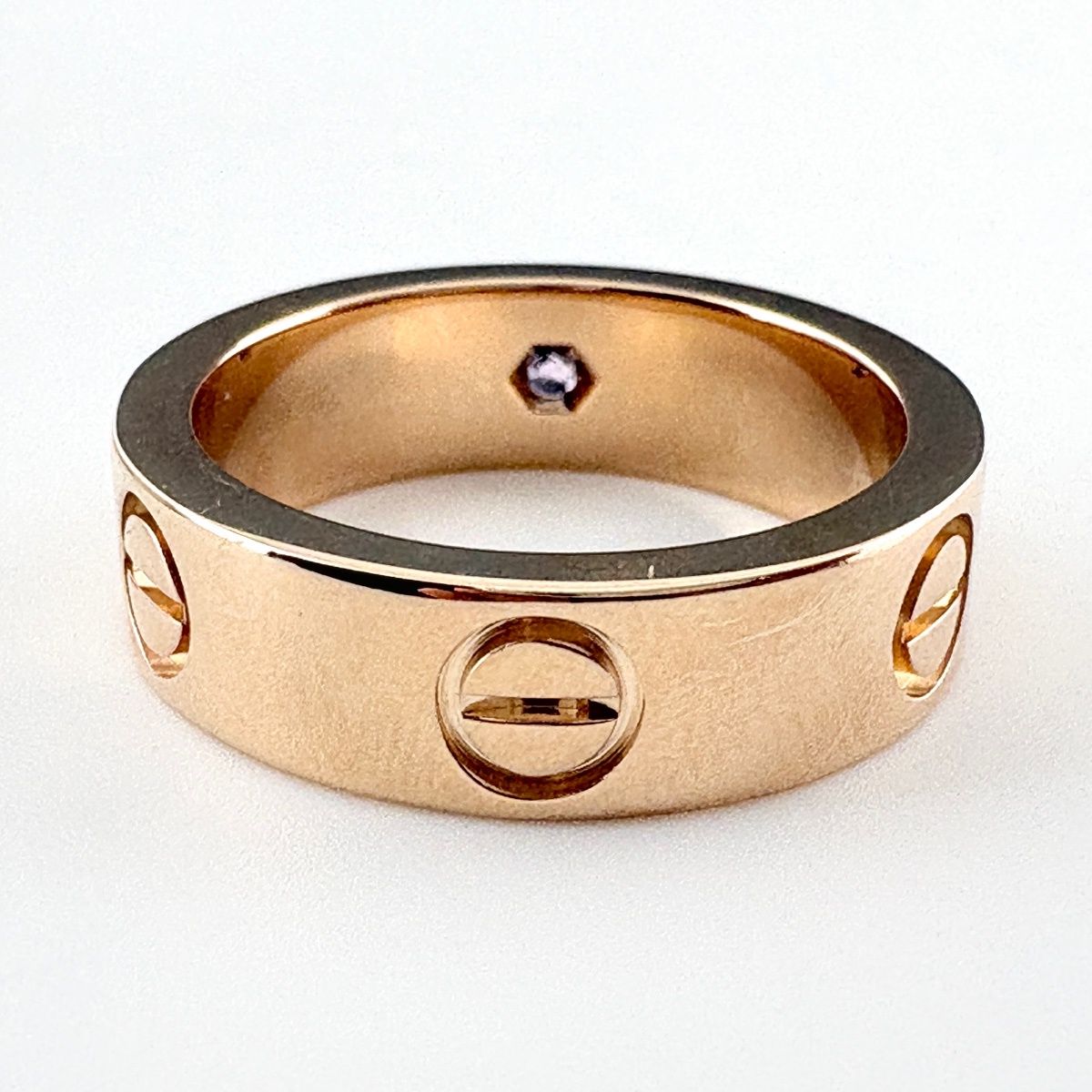 Cartier Love Ring PG Pink Gold Sapphire — view 4