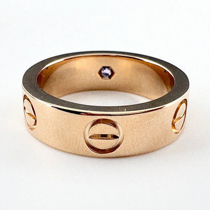 Cartier Love Ring PG Pink Gold Sapphire — view 4