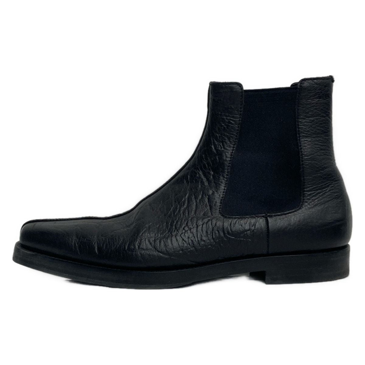 Prada Short Boots 5.5 Black Side Gore Leather