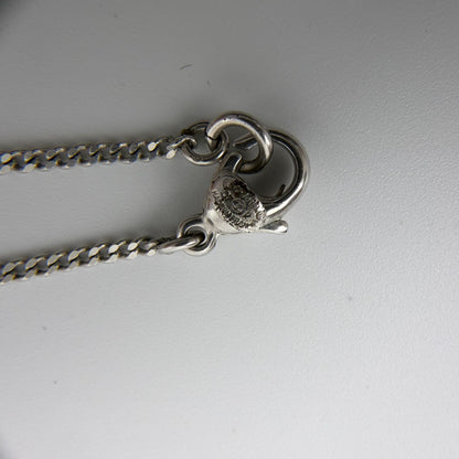 Chanel CC Logo Necklace Camellia Silver Black Vintage — view 5