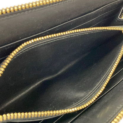 Loewe Wallet Black Zip Around Embossed Leather — view 5