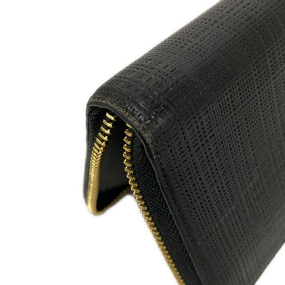 Loewe Wallet Black Zip Around Embossed Leather — view 9