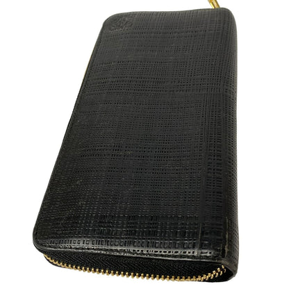 Loewe Wallet Black Zip Around Embossed Leather — view 7