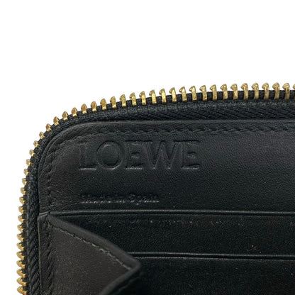 Loewe Wallet Black Zip Around Embossed Leather — view 4