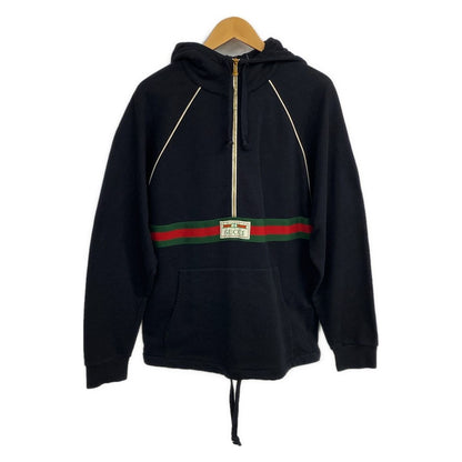 Gucci Hoodie S Black Green Red White Half Zip Spring