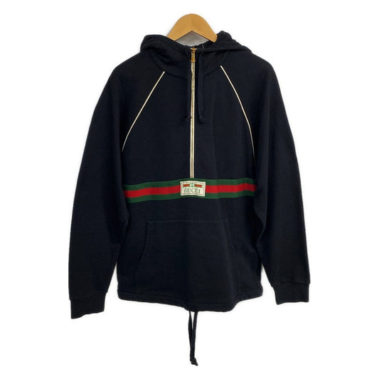 Gucci Hoodie S Black Green Red White Half Zip Spring