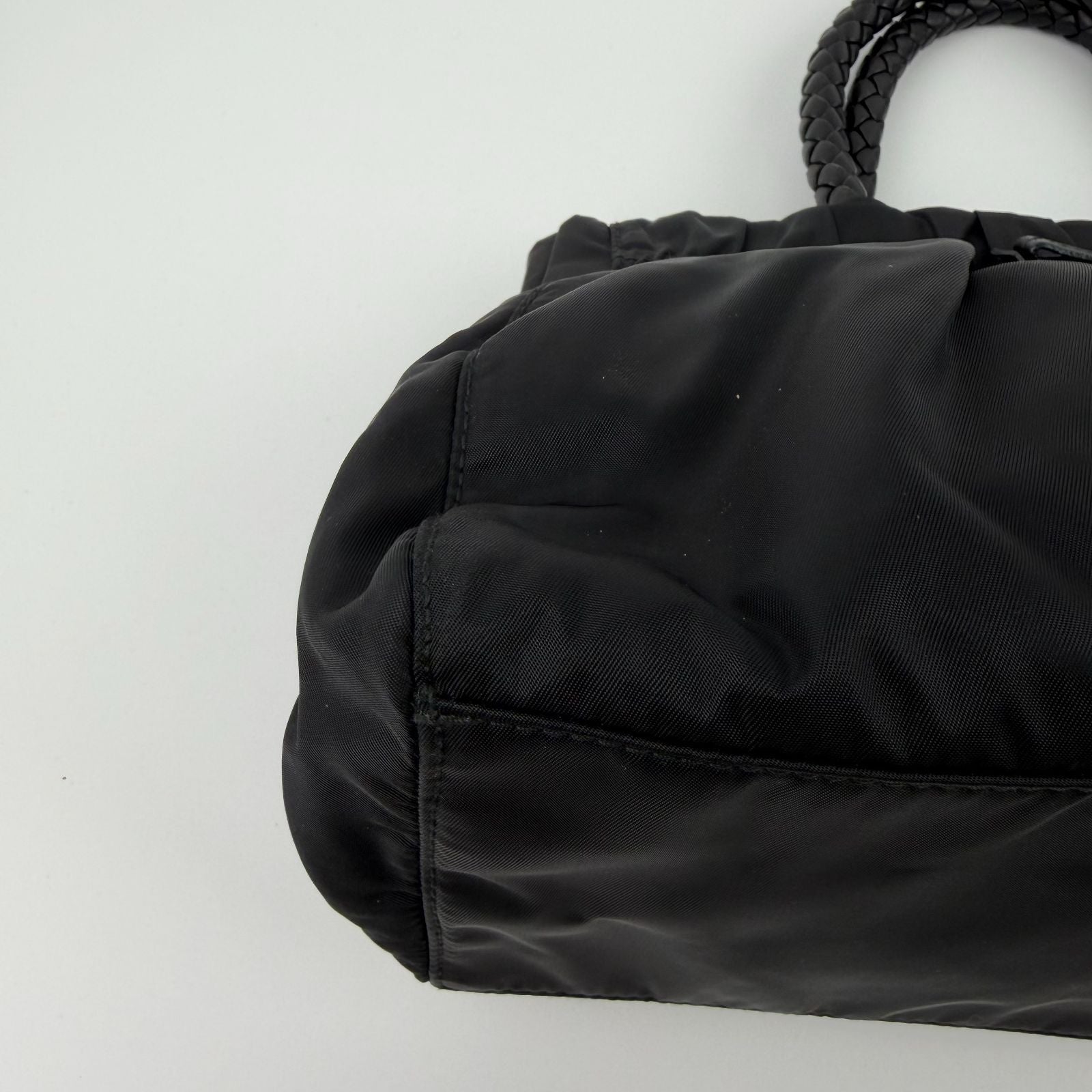Prada Pocono Handbag Black Nylon Vintage — view 6